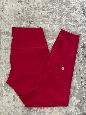 Like new lululemon wunder train 25” tight size 8 red